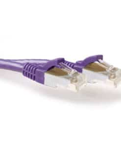 ACT Paarse 2 meter LSZH SFTP CAT6A patchkabel snagless met RJ45 connectoren