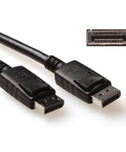 ACT 1 meter DisplayPort kabel, male - male, power pin 20 aangesloten.