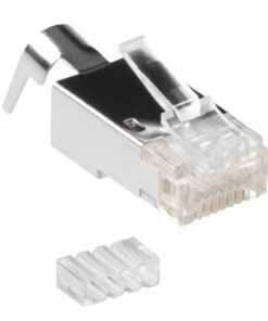 ACT RJ45 (8P/8C) CAT6A afgeschermde modulaire connector voor ronde kabel met massieve of soepele aders