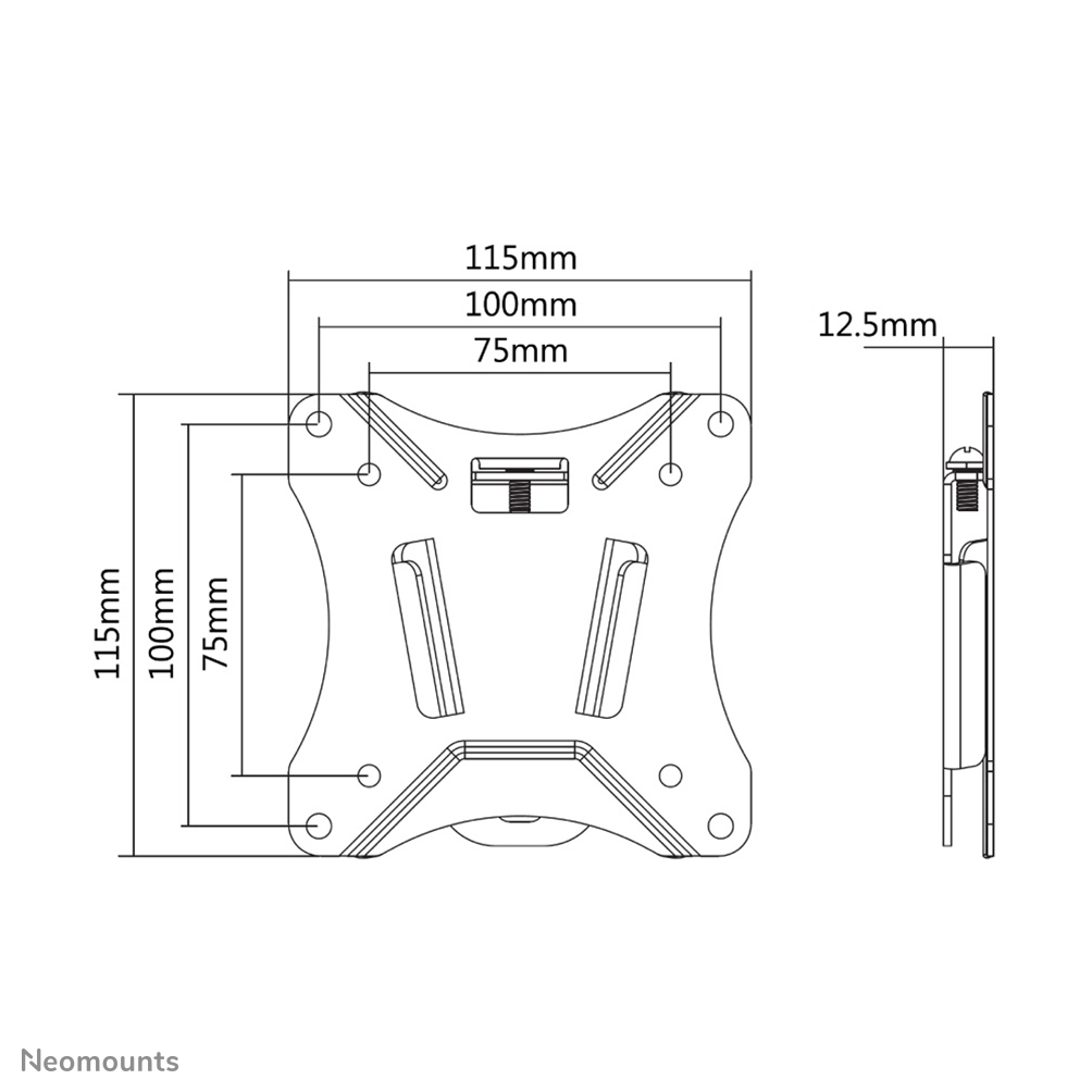 Neomounts NM-W25BLACK NeoMounts TV/Monitor Ultrathin Wall Mount, 10-30", 25 kg, 100x100 m