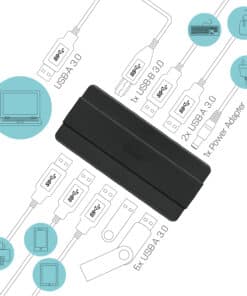 i-tec USB 3.0 Charging HUB 7 Port + Power Adapter - Afbeelding 4
