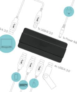 i-tec USB 3.0 Charging HUB 4 Port + Power Adapter - Afbeelding 4