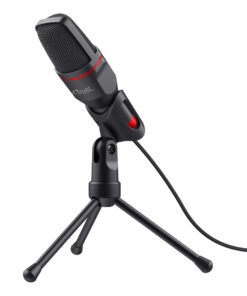 Trust GXT212 Mico USB‑microfoon – microfoon – USB microfoon – Tripod statief – Zwart–Rood