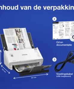 Epson WorkForce DS-410 compacte zakelijke sheet-fed A4-scanner met automatische documentinvoer voor 50 vellen en Document Capture Pro-software - Afbeelding 4