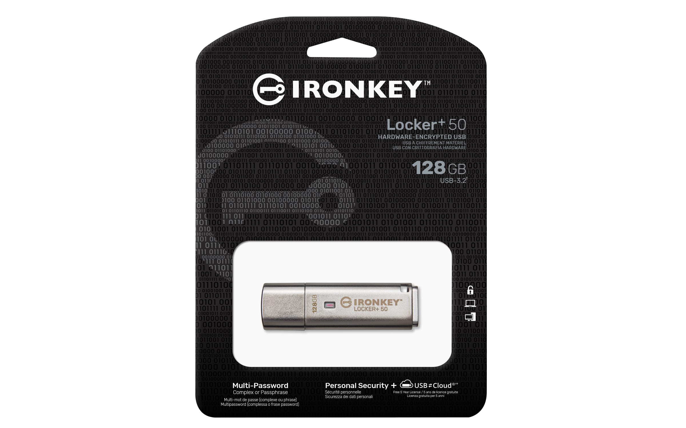 Kingston Technology IronKey 128GB IKLP50 AES USB, met 256-bits versleuteling - Afbeelding 3