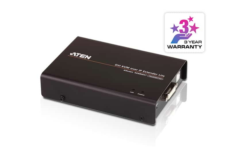 ATEN USB DVI-D enkel display Slim KVM Over IP-zender