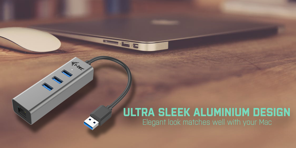 i-tec Metal USB 3.0 HUB 3 Port + Gigabit Ethernet Adapter - Afbeelding 7