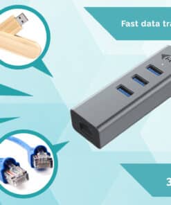 i-tec Metal USB 3.0 HUB 3 Port + Gigabit Ethernet Adapter - Afbeelding 8
