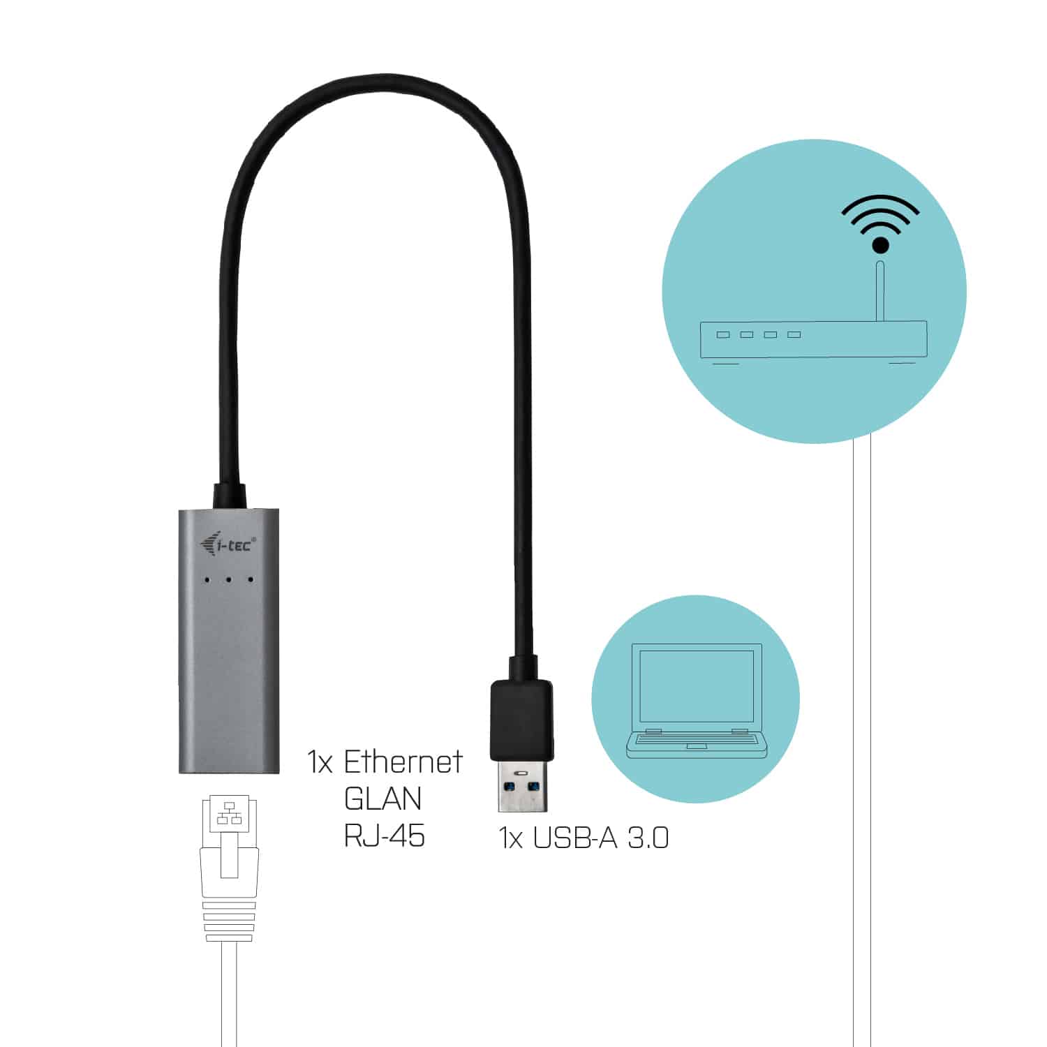 i-tec Metal USB 3.0 Gigabit Ethernet Adapter - Afbeelding 4
