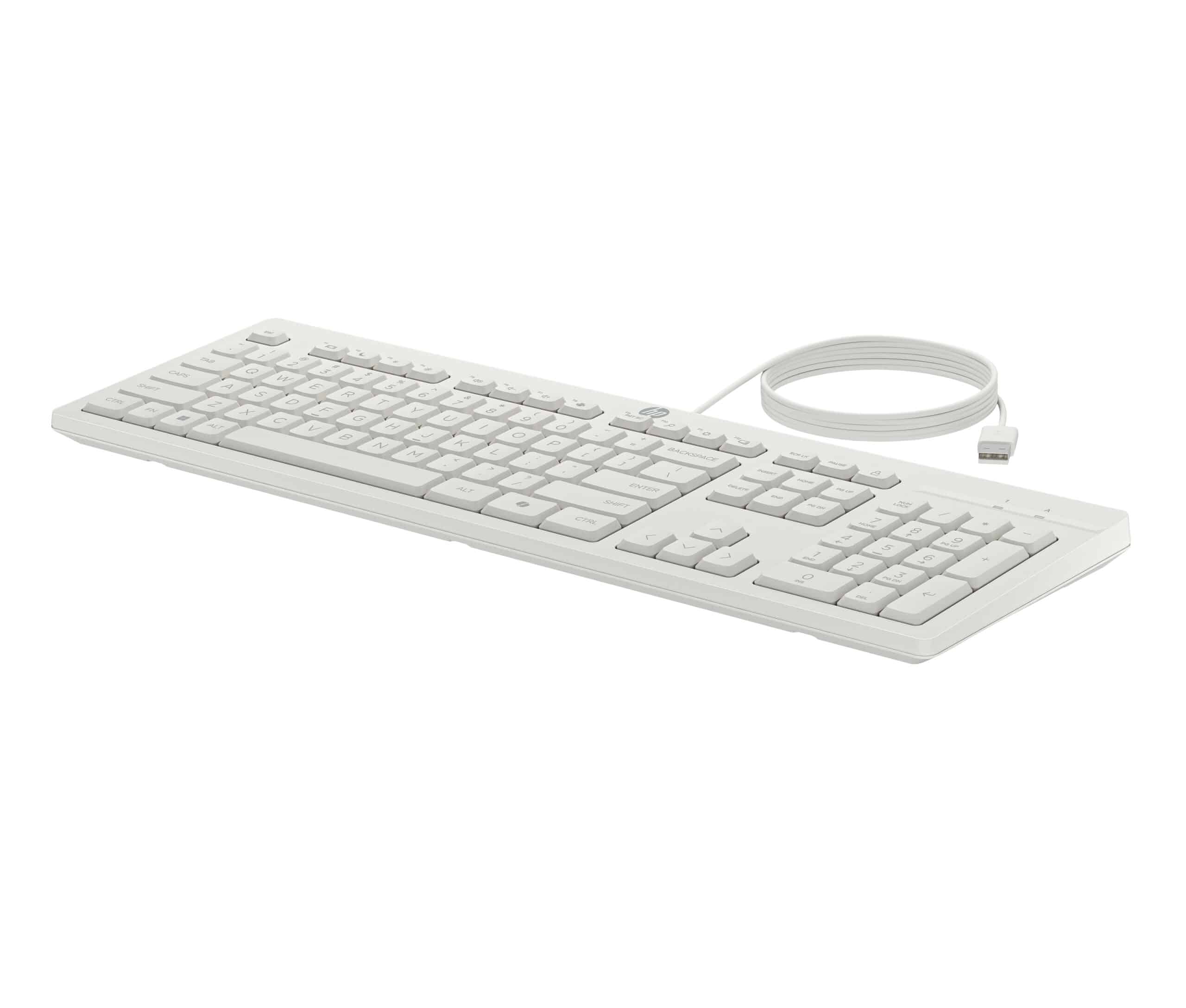 HP 225 Wired Mouse and KB G2 CWH Belgium - English localization AZERTY - Maus - AZERTY toetsenbord Inclusief muis Kantoor USB Wit - Afbeelding 3