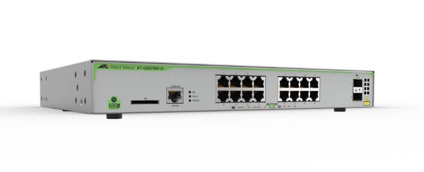 Allied Telesis AT-GS970M/18-50 Managed L3 Gigabit Ethernet (10/100/1000) 1U Grijs