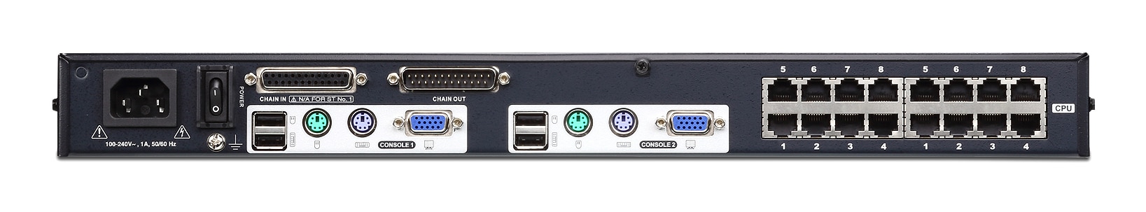 ATEN 2-console 16-poorts multi-interface (DisplayPort, HDMI, DVI, VGA) Cat 5 KVM-switch - Afbeelding 2