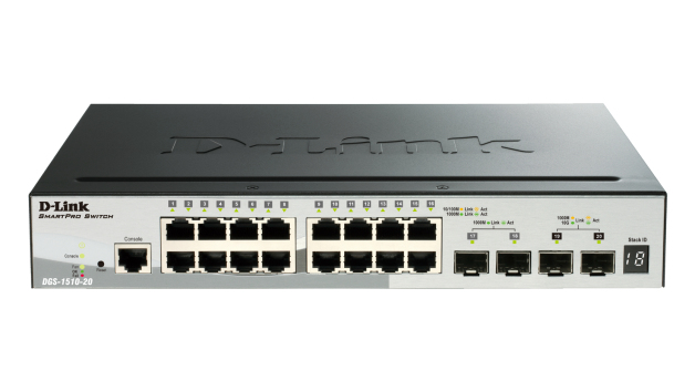 D-Link DGS-1510 Managed L3 Gigabit Ethernet (10/100/1000) Power over Ethernet (PoE) Zwart
