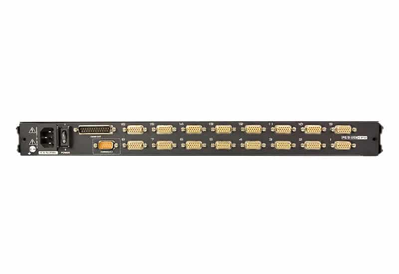 ATEN 16-Poorts PS/2-USB VGA LCD KVM Schakelaar met Ketenverbinding Poort en USB Randapparatuur Ondersteuning