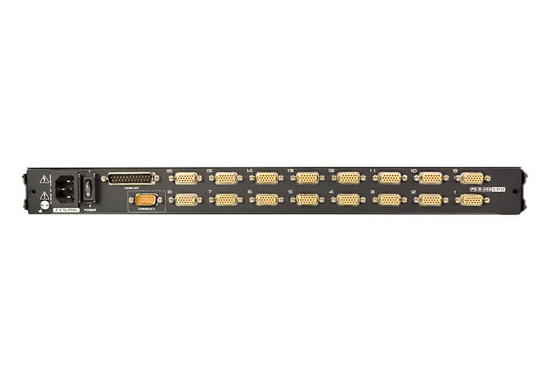 ATEN 16-Poorts PS/2-USB VGA LCD KVM Schakelaar met Ketenverbinding Poort en USB Randapparatuur Ondersteuning