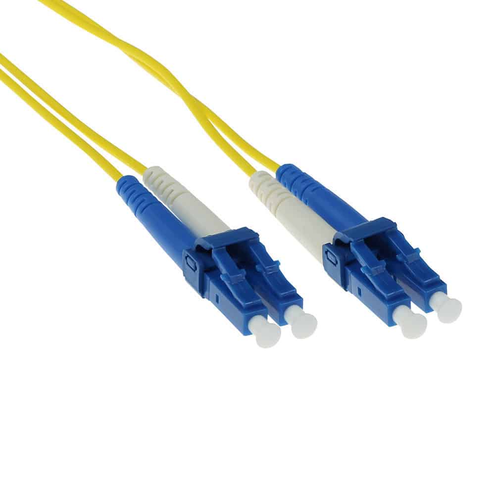 ACT 0,5 meter LSZH Singlemode 9/125 OS2 glasvezel patchkabel duplex met LC connectoren