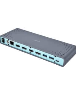 i-tec CADUAL4KDOCK laptop dock & poortreplicator Bedraad USB 3.2 Gen 1 (3.1 Gen 1) Type-C Zwart, Turkoois - Afbeelding 3