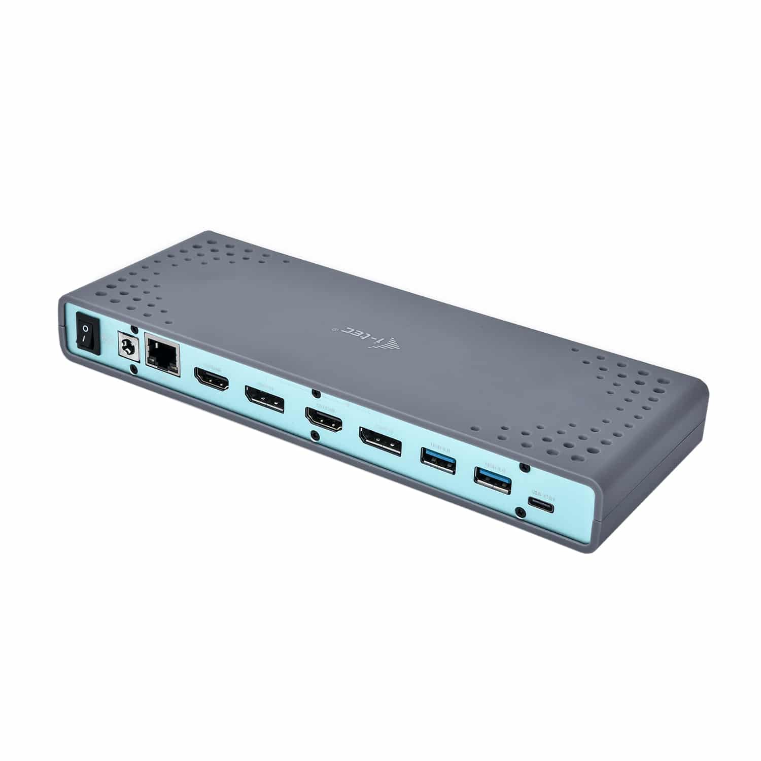 i-tec CADUAL4KDOCK laptop dock & poortreplicator Bedraad USB 3.2 Gen 1 (3.1 Gen 1) Type-C Zwart, Turkoois - Afbeelding 3
