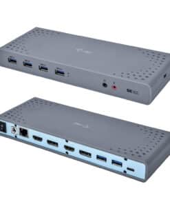 i-tec CADUAL4KDOCK laptop dock & poortreplicator Bedraad USB 3.2 Gen 1 (3.1 Gen 1) Type-C Zwart, Turkoois - Afbeelding 2