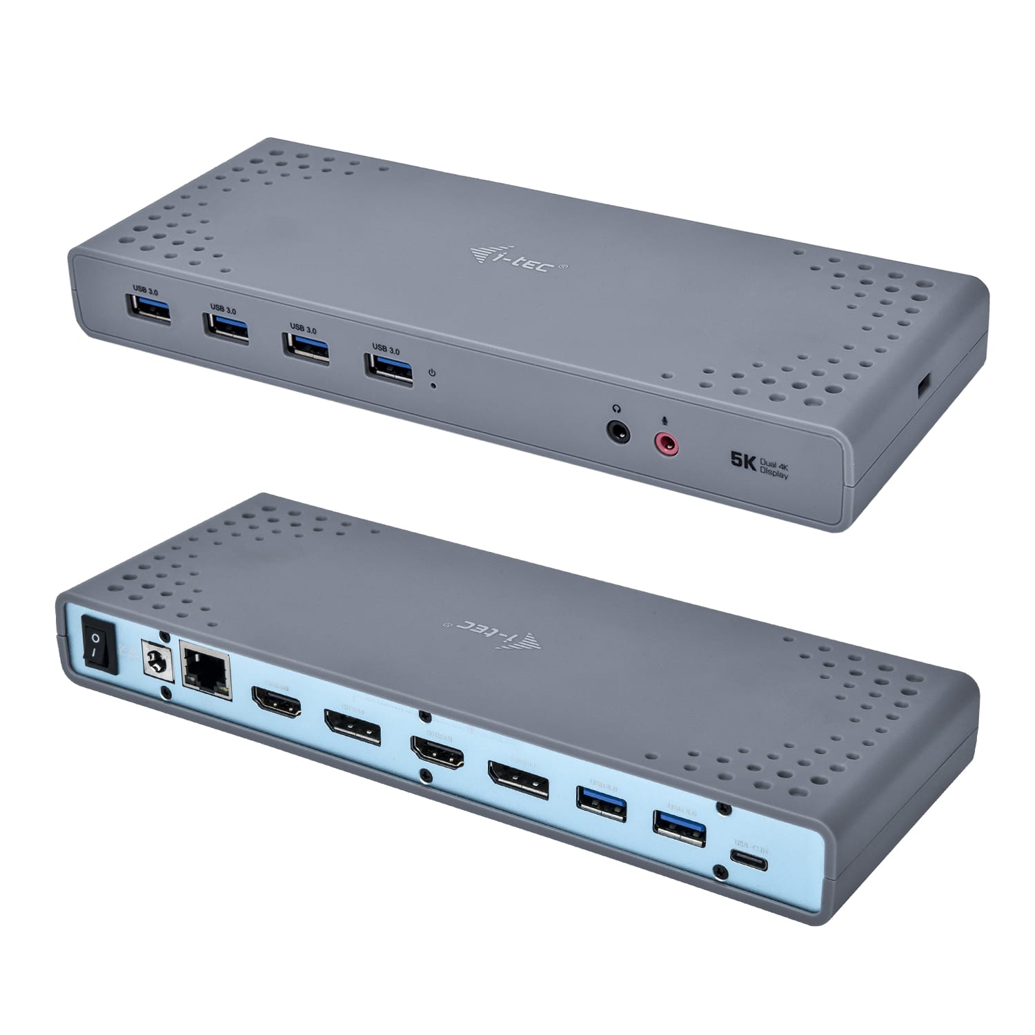 i-tec CADUAL4KDOCK laptop dock & poortreplicator Bedraad USB 3.2 Gen 1 (3.1 Gen 1) Type-C Zwart, Turkoois - Afbeelding 2
