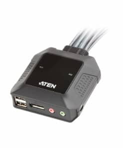 ATEN 2-poorts USB DisplayPort-kabel KVM-switch met externe poortselectieschakelaar - Afbeelding 2