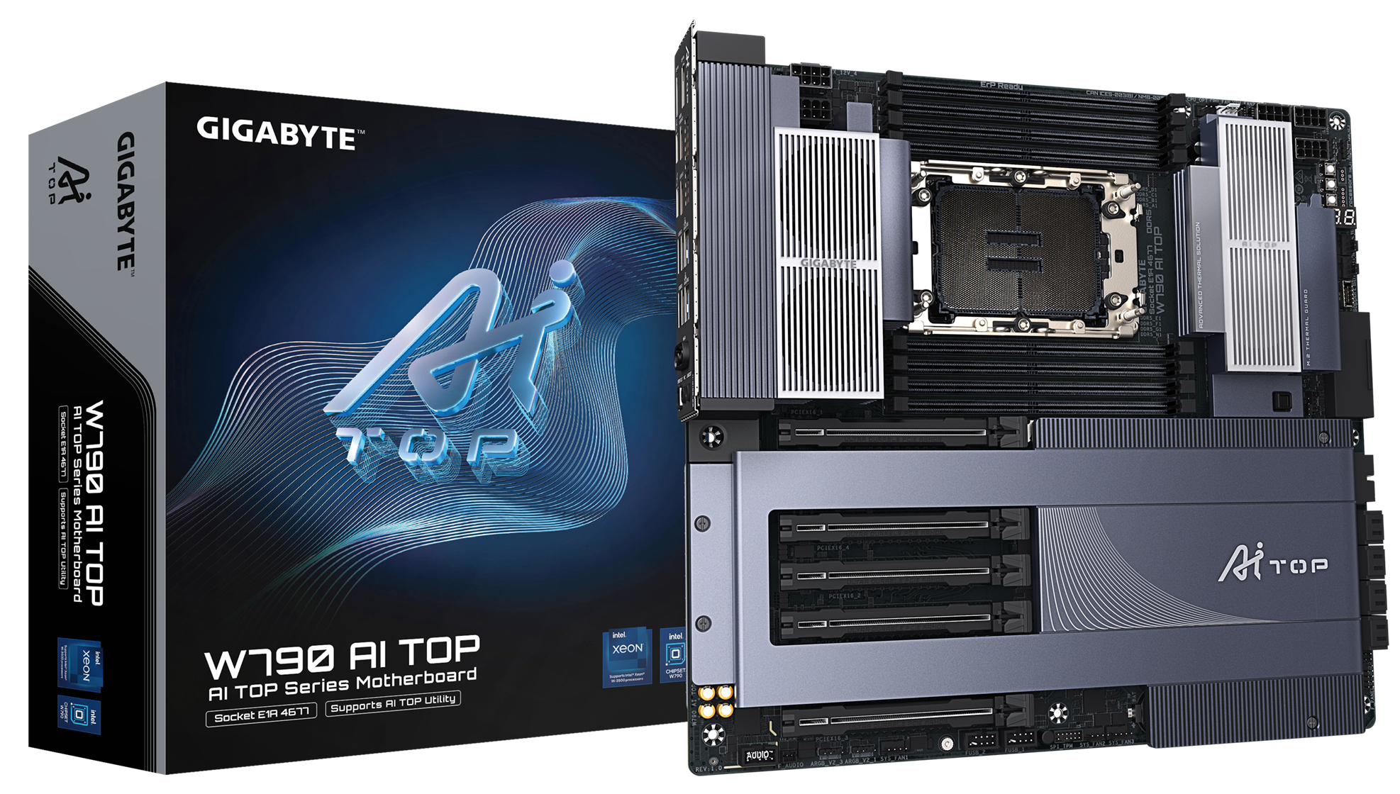 GIGABYTE W790 AI TOP moederbord Intel W790 LGA 4677 (Socket E) Verlengd ATX
