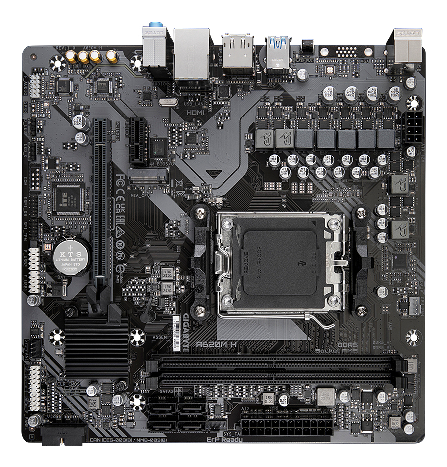 GIGABYTE A620M H moederbord AMD A620 Socket AM5 micro ATX - Afbeelding 4