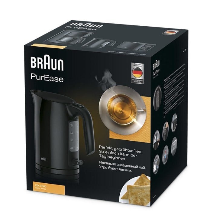 Braun PurEase WK 3000 BK waterkoker 1 l 2200 W Zwart - Afbeelding 2