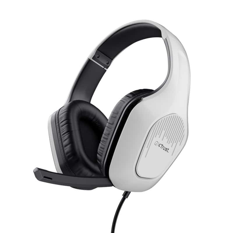 Trust GXT 415S Zirox Gaming Headset - Bedrade gamingheadset – Opklapbare microfoon – 50 mm drivers – Wit
