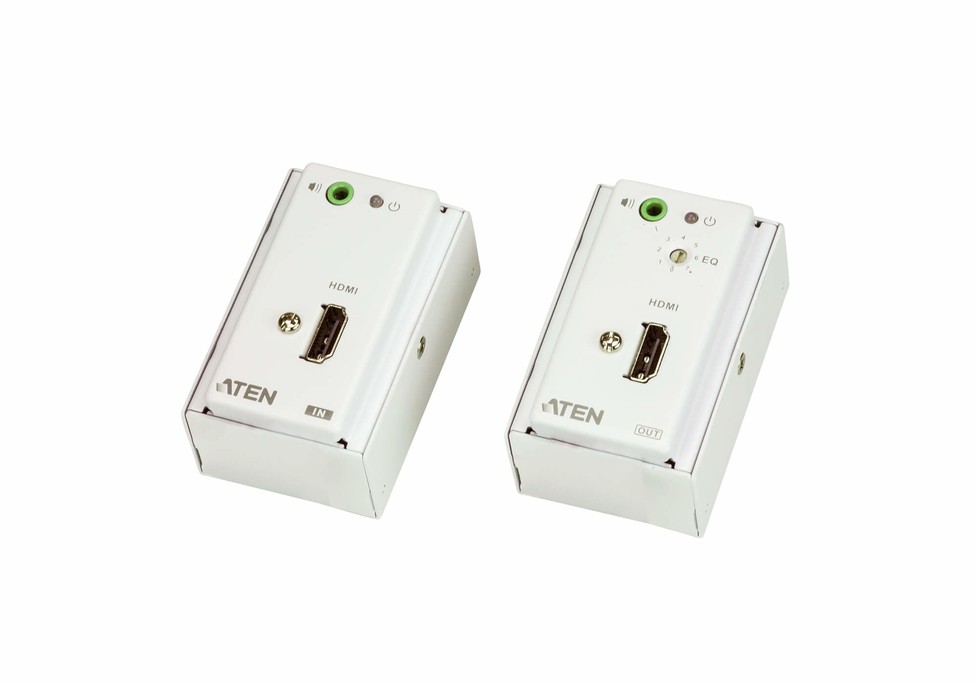 ATEN HDMI/Audio Cat 5-verlenger met MK-muurplaat (1080p bij 40 m)