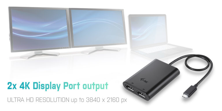 i-tec C31DUAL4KDP USB grafische adapter 3840 x 2160 Pixels Zwart - Afbeelding 7