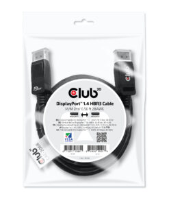 CLUB3D DisplayPort 1.4 HBR3 Cable 2meter M/M 8K60Hz - 1920x1080 pixels met 144hz - Afbeelding 2