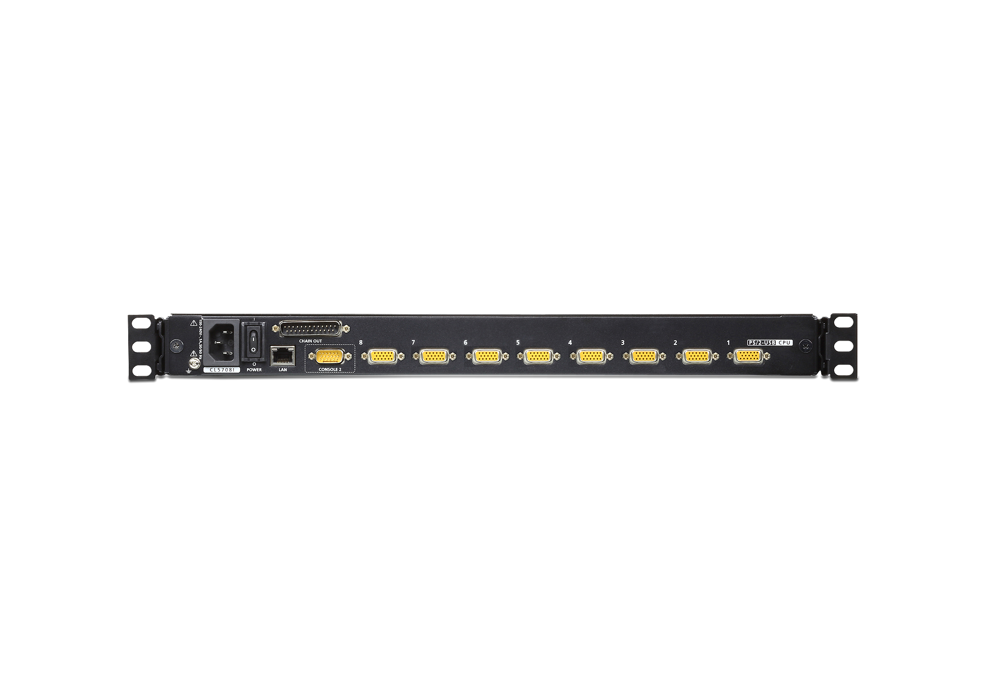 ATEN CL5708IM-ATA-2XK06SG rack console 43,2 cm (17") Zwart 1U - Afbeelding 3