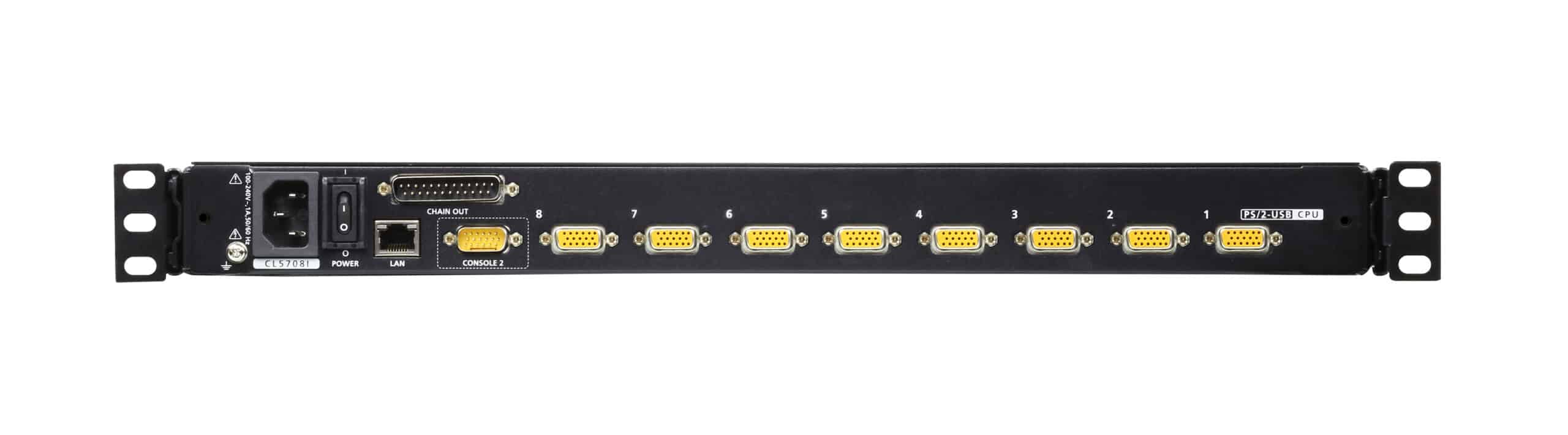 ATEN CL5708IM rack console 43,2 cm (17") 1280 x 1024 Pixels Metaal, Kunststof Zwart 1U - Afbeelding 5