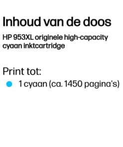 HP 953XL originele high-capacity cyaan inktcartridge - Afbeelding 2