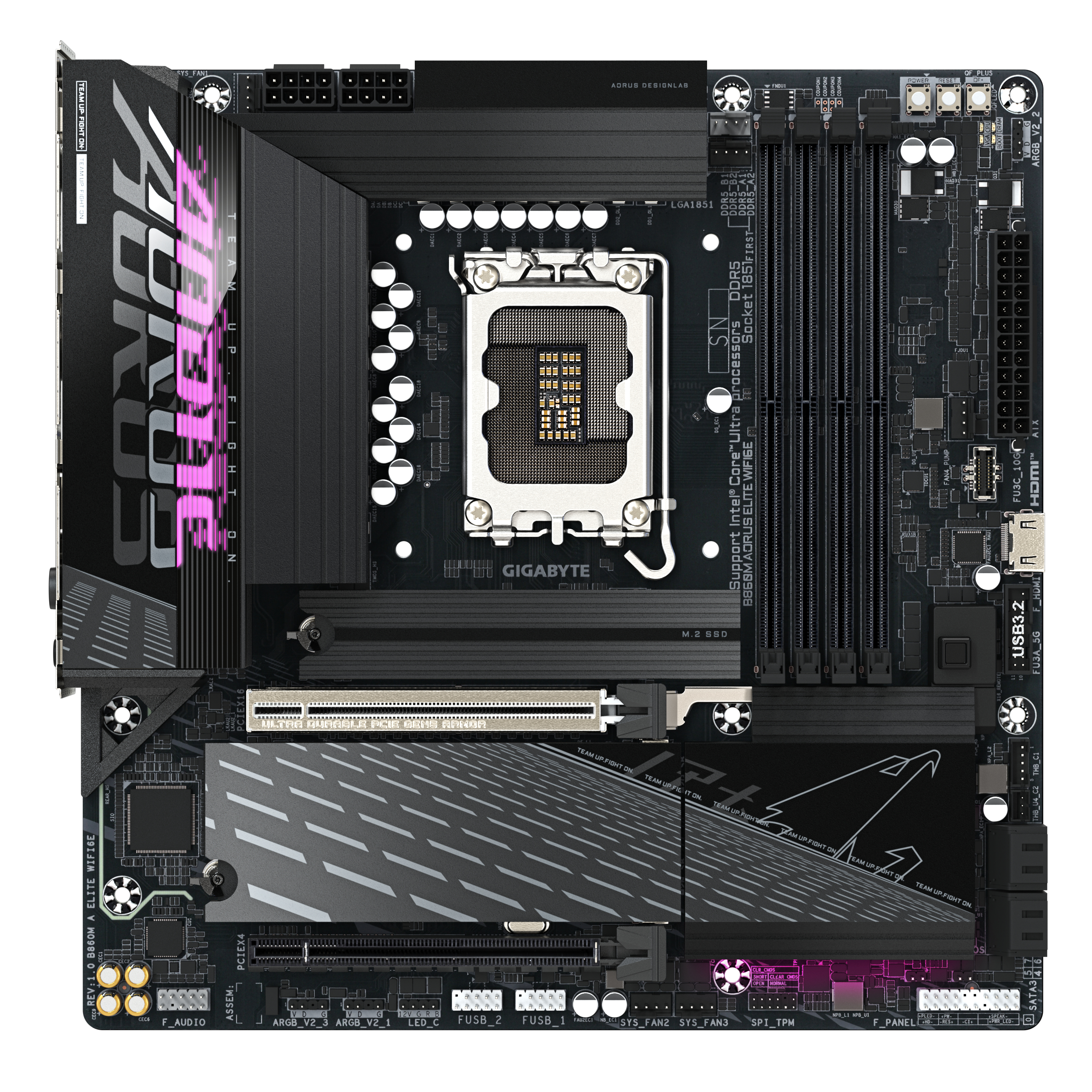 GIGABYTE B860M AORUS ELITE WIFI6E Intel B860 LGA 1851 (Socket V1) micro ATX - Afbeelding 2