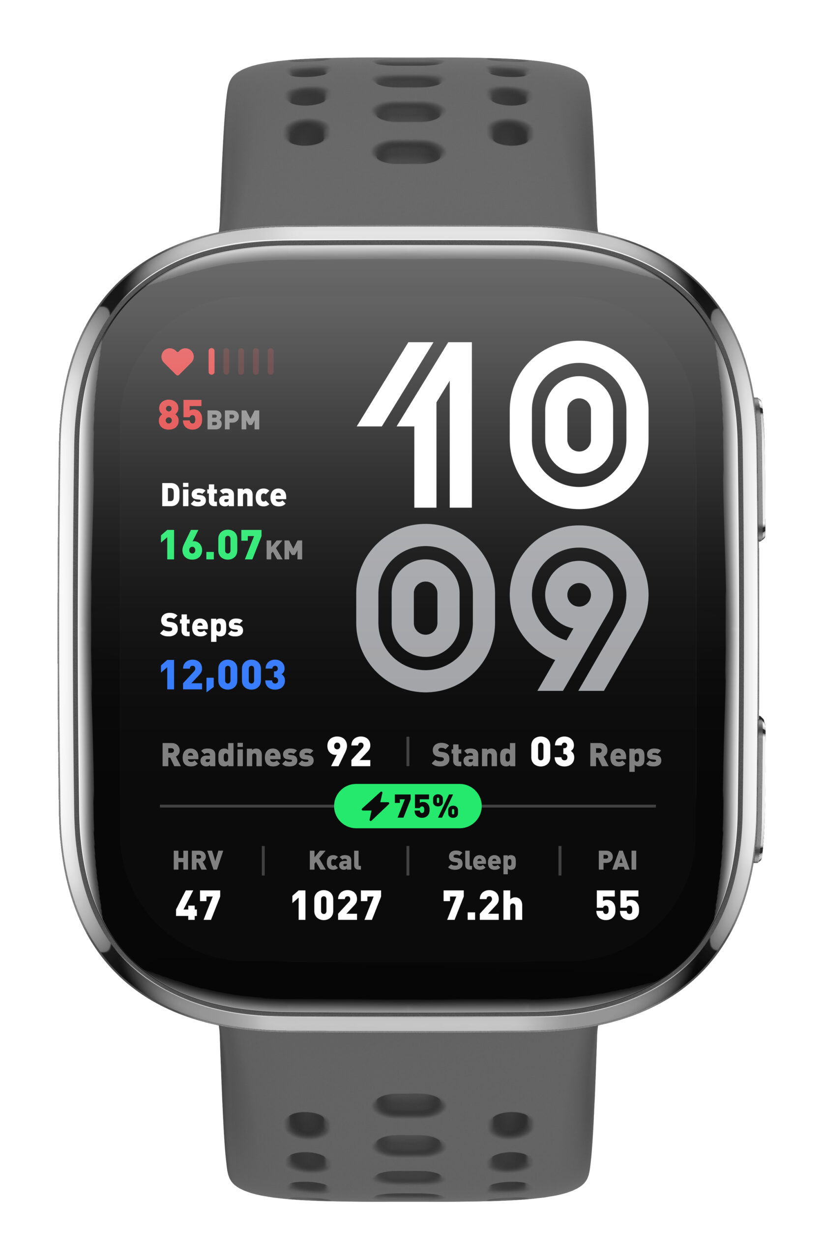 Amazfit Bip 6 Charcoal 5 cm (1.97") AMOLED Digitaal 390 x 450 Pixels Touchscreen Zilver GPS - Afbeelding 2