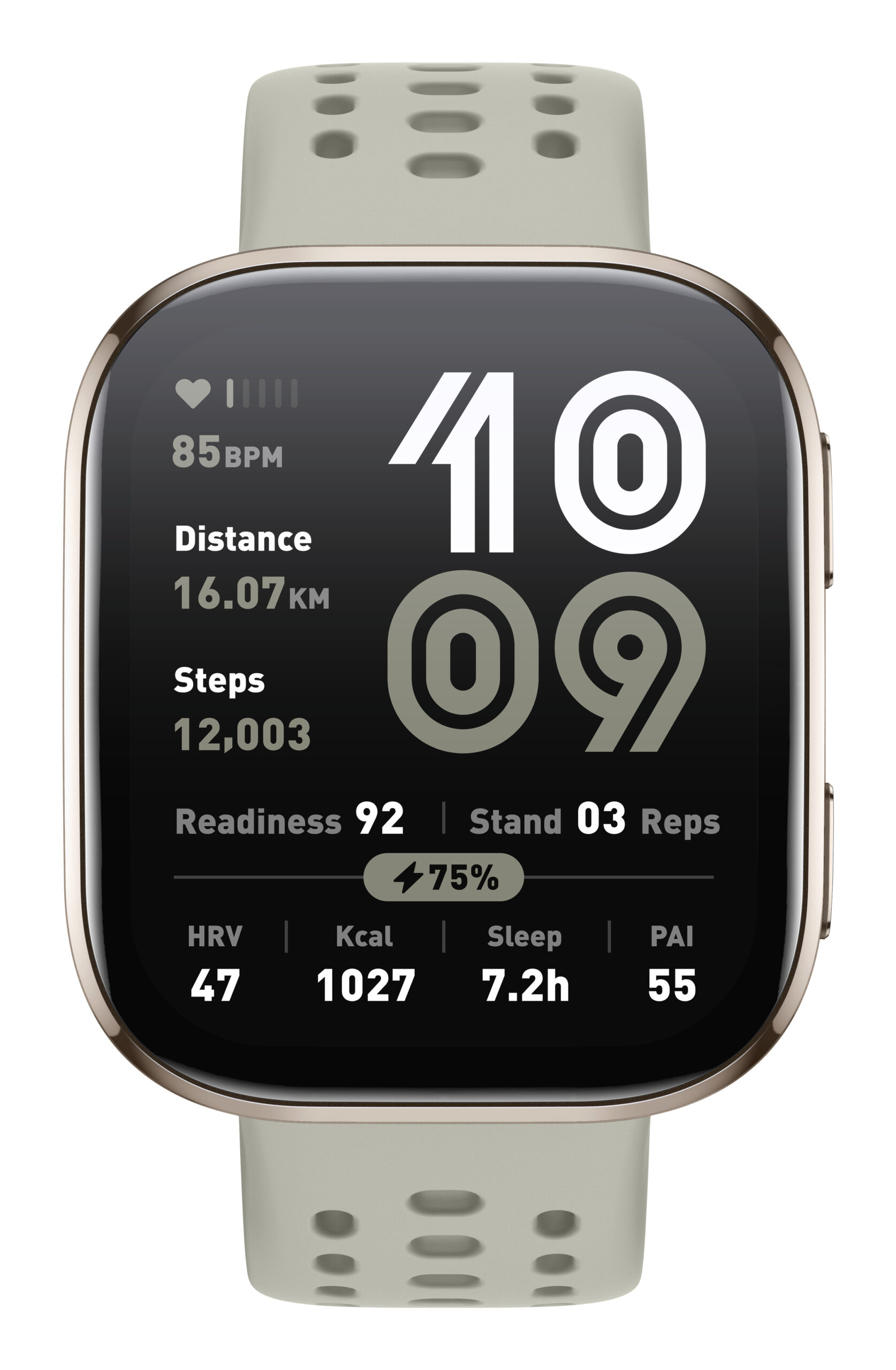 Amazfit Bip 6 Stone 5 cm (1.97") AMOLED Digitaal 390 x 450 Pixels Touchscreen Goud GPS - Afbeelding 2