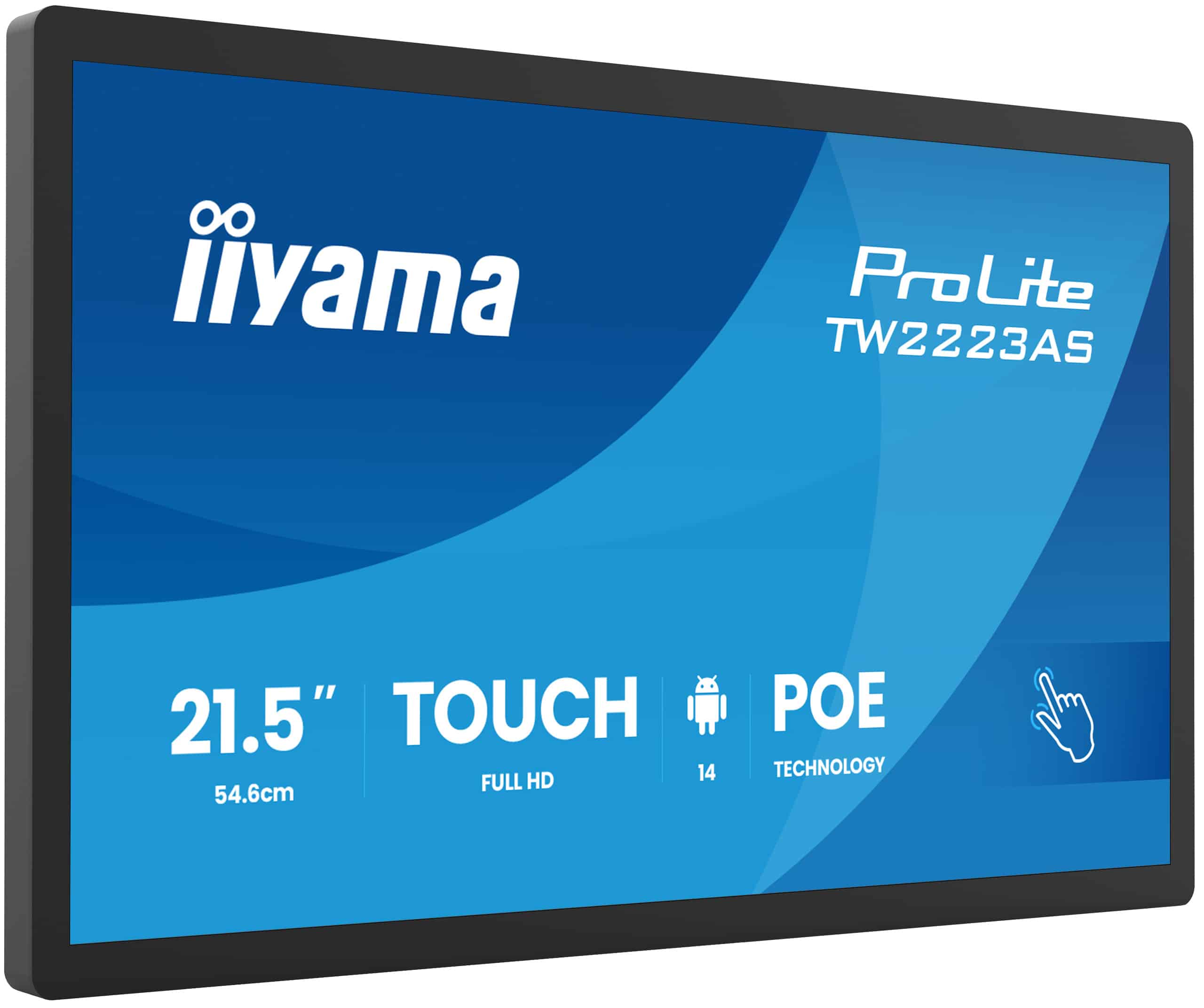 iiyama TW2223AS-B3P beeldkrant Interactief flatscreen 54,6 cm (21.5") Wifi 450 cd/m² Full HD Zwart Touchscreen Type processor Android 24/7 - Afbeelding 2