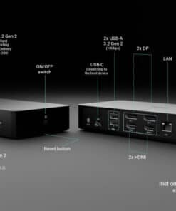 i-tec Universal Intelligent Dual Display Docking Station + Power Delivery 100W