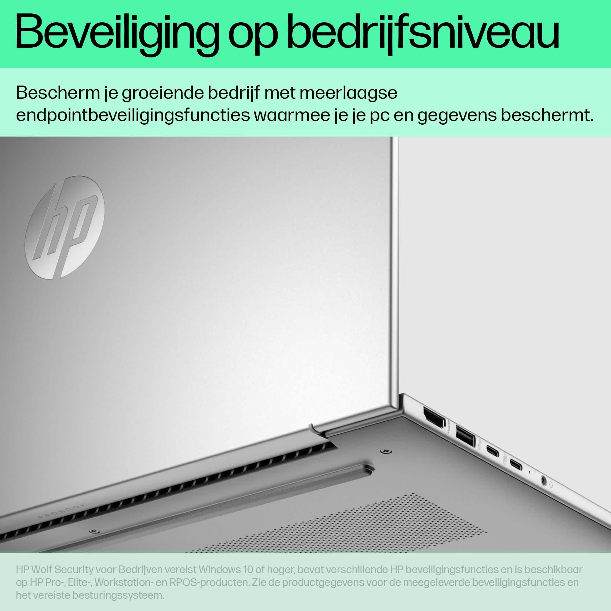 HP ProBook 460 G11 Intel Core Ultra 7 155U Laptop 40,6 cm (16") WUXGA 16 GB DDR5-SDRAM 512 GB SSD Wi-Fi 6E (802.11ax) Windows 11 Pro AI PC Zilver - Afbeelding 5