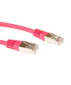 ACT Rode 1 meter LSZH SFTP CAT6 patchkabel met RJ45 connectoren
