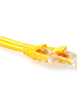 ACT Gele 0,5 meter U/UTP CAT6A patchkabel snagless met RJ45 connectoren
