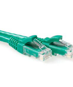ACT Groene 1 meter U/UTP CAT6A patchkabel snagless met RJ45 connectoren