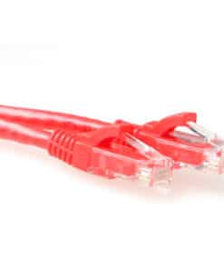 ACT Rode 0,5 meter U/UTP CAT6A patchkabel snagless met RJ45 connectoren