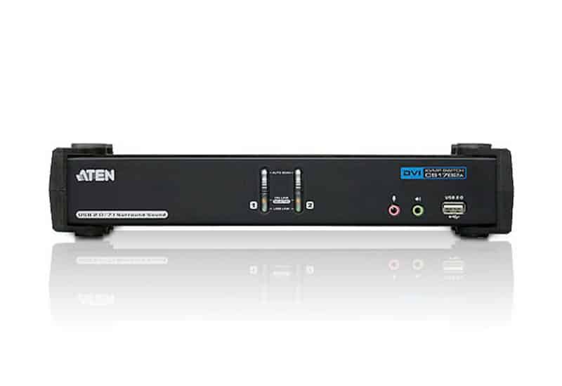 ATEN 2-poorts USB DVI Dubbelvoudige Link/ CH7.1 Geluid KVMP-schakelaar - Afbeelding 3