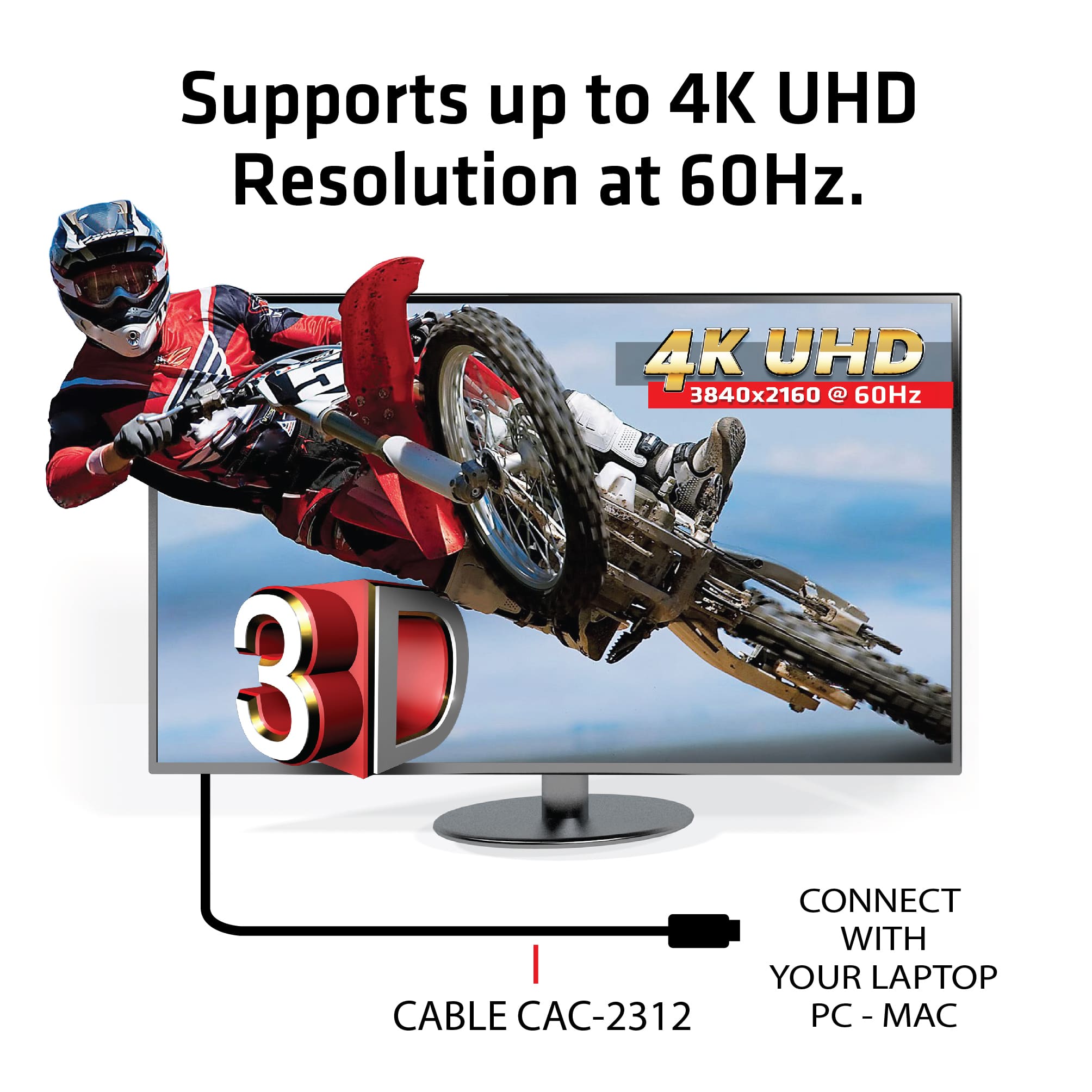 CLUB3D HDMI 2.0 4K60Hz UHD Cable 5m - Afbeelding 4