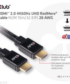 CLUB3D HDMI 2.0 4K60Hz RedMere Kabel 10 meter - Afbeelding 7