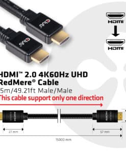 CLUB3D HDMI 2.0 4K60Hz UHD RedMere Kabel 15 meter - Afbeelding 3