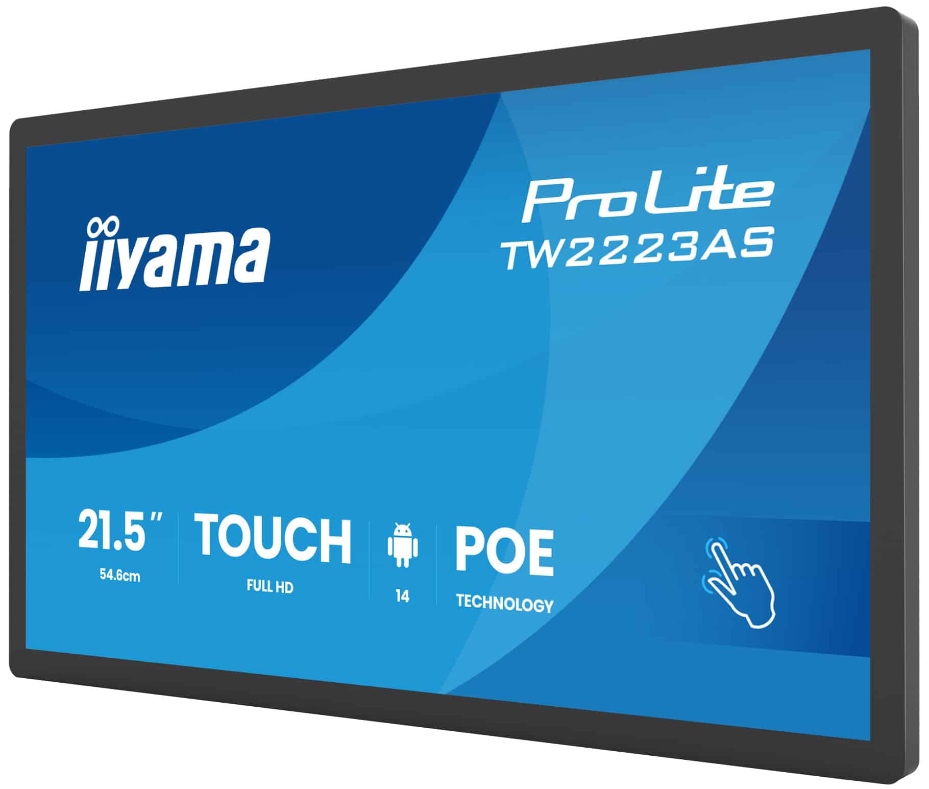 iiyama TW2223AS-B3P beeldkrant Interactief flatscreen 54,6 cm (21.5") Wifi 450 cd/m² Full HD Zwart Touchscreen Type processor Android 24/7 - Afbeelding 4